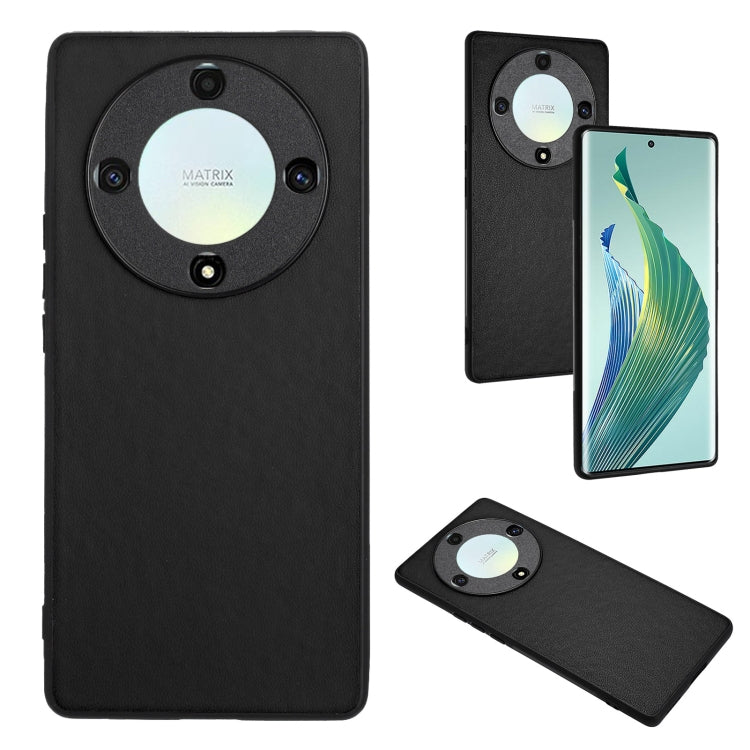 For Honor X9a/Magic5 Lite R20 Leather Pattern Phone Single Case(Black)