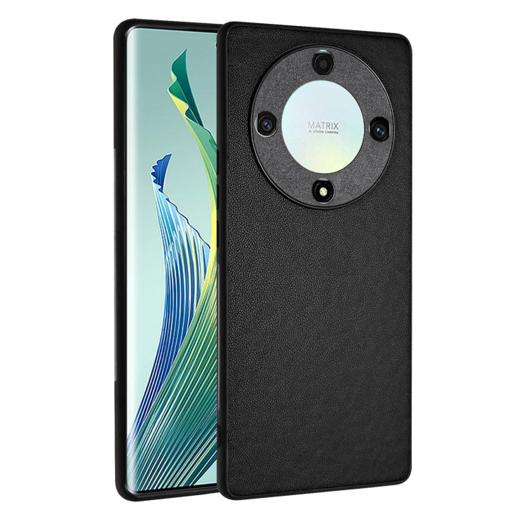 For Honor X9a/Magic5 Lite R20 Leather Pattern Phone Single Case(Black)