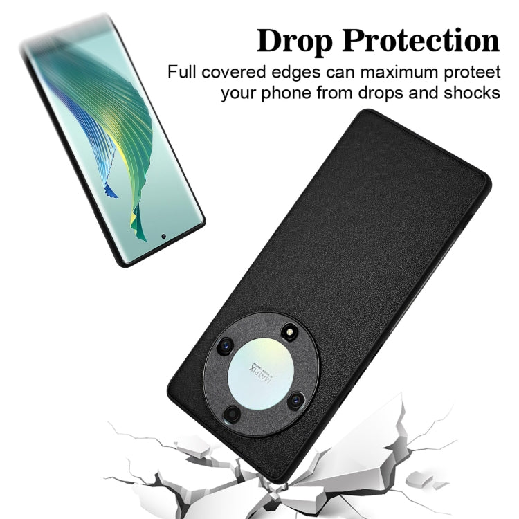 For Honor X9a/Magic5 Lite R20 Leather Pattern Phone Single Case(Black)