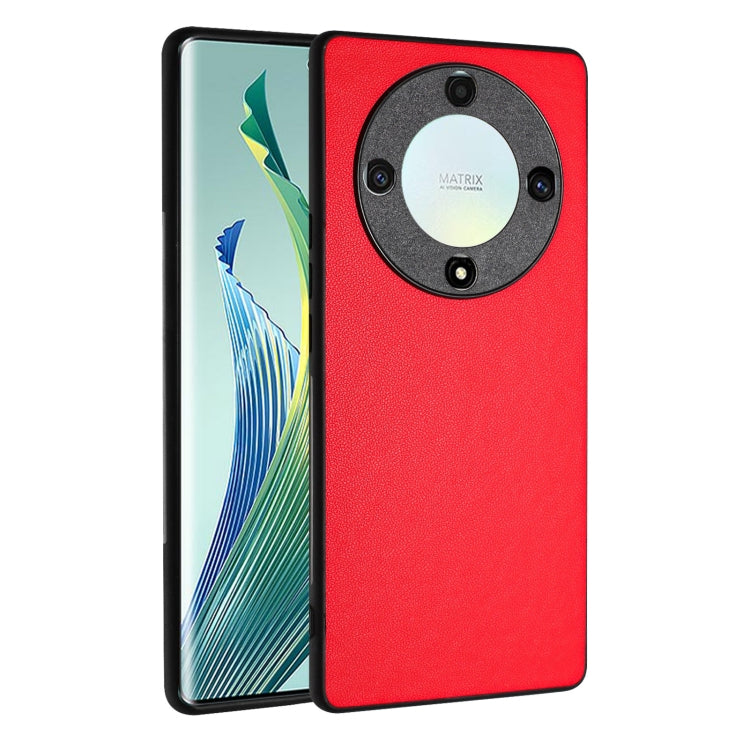 For Honor X9a/Magic5 Lite R20 Leather Pattern Phone Single Case(Red)