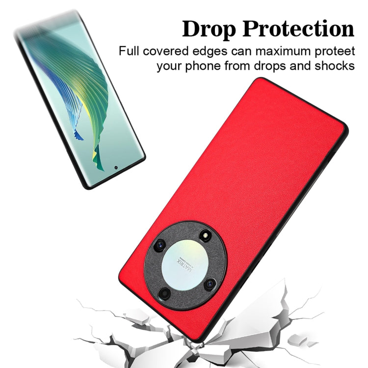 For Honor X9a/Magic5 Lite R20 Leather Pattern Phone Single Case(Red)