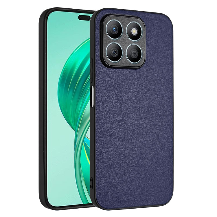 For Honor X8b 4G Global R20 Leather Pattern Phone Single Case(Blue)