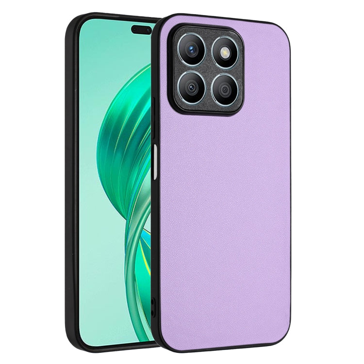 For Honor X8b 4G Global R20 Leather Pattern Phone Single Case(Purple)