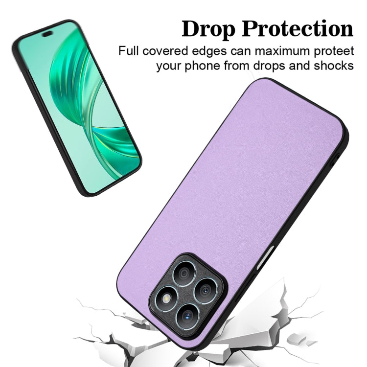 For Honor X8b 4G Global R20 Leather Pattern Phone Single Case(Purple)