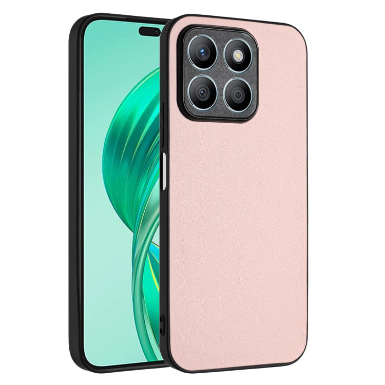 For Honor X8b 4G Global R20 Leather Pattern Phone Single Case(Pink)