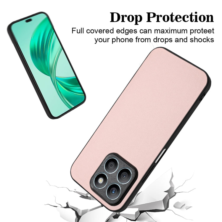 For Honor X8b 4G Global R20 Leather Pattern Phone Single Case(Pink)