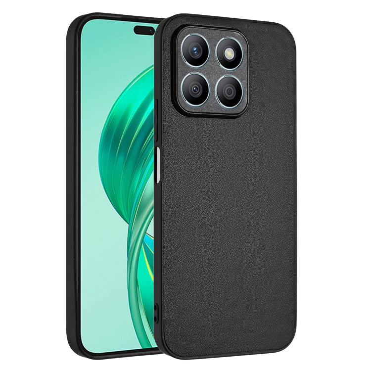 For Honor X8b 4G Global R20 Leather Pattern Phone Single Case(Black)