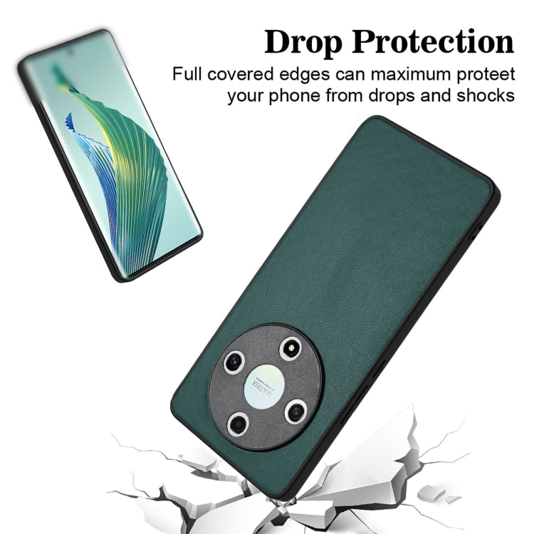 For Honor X9b/Magic6 Lite 5G R20 Leather Pattern Phone Single Case(Green)