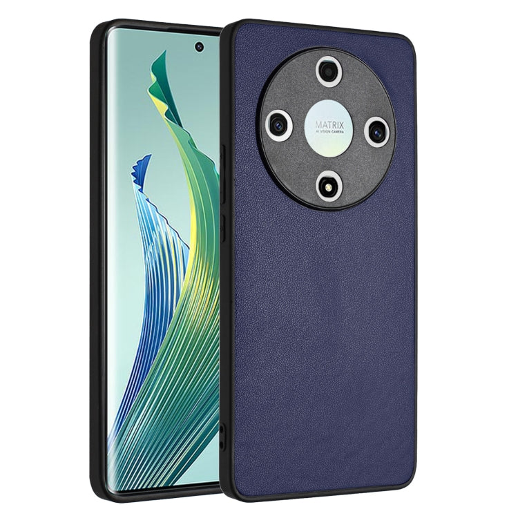 For Honor X9b/Magic6 Lite 5G R20 Leather Pattern Phone Single Case(Blue)