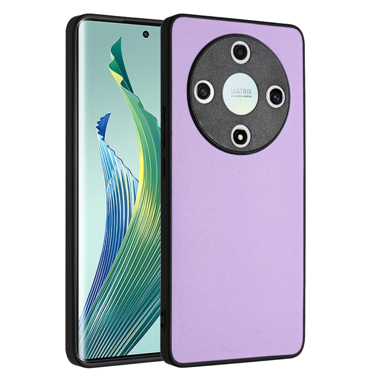 For Honor X9b/Magic6 Lite 5G R20 Leather Pattern Phone Single Case(Purple)