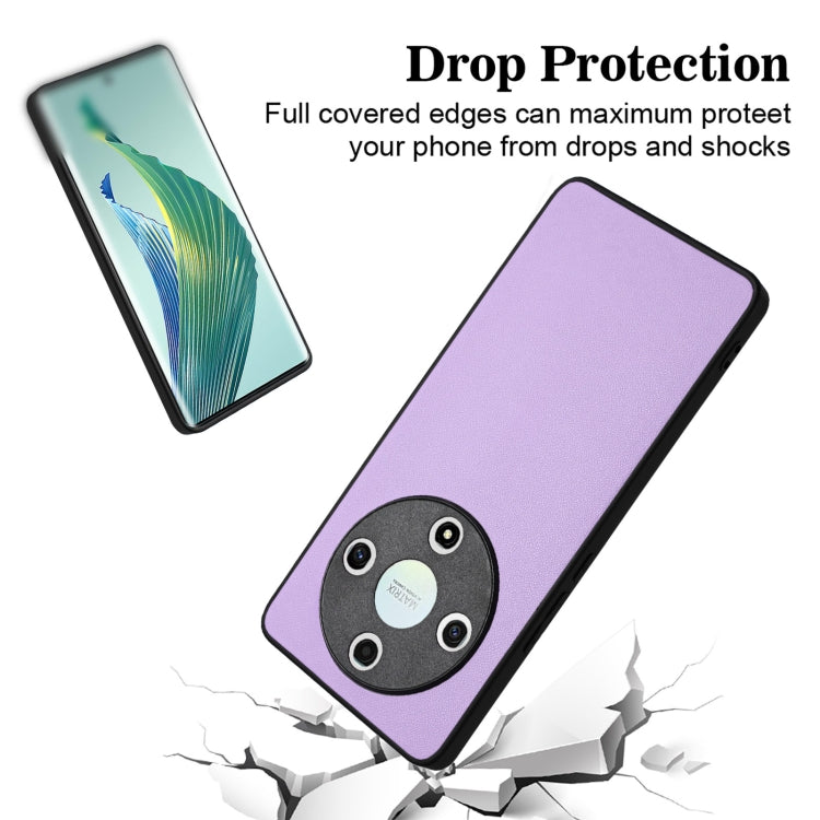 For Honor X9b/Magic6 Lite 5G R20 Leather Pattern Phone Single Case(Purple)