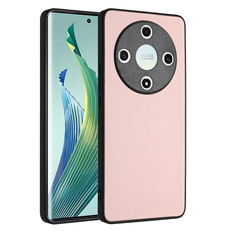 For Honor X9b/Magic6 Lite 5G R20 Leather Pattern Phone Single Case(Pink)