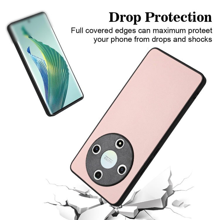 For Honor X9b/Magic6 Lite 5G R20 Leather Pattern Phone Single Case(Pink)