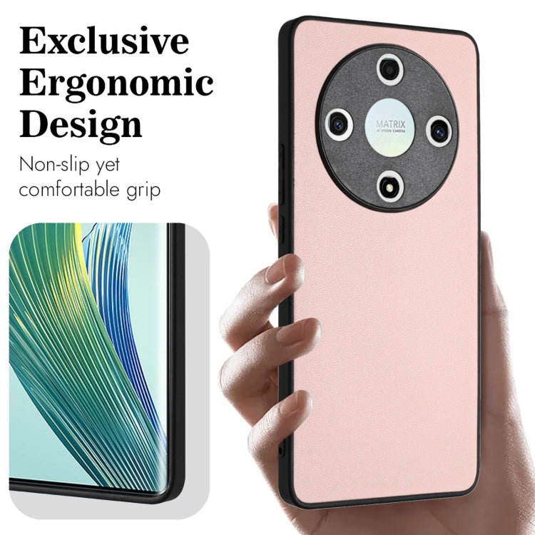 For Honor X9b/Magic6 Lite 5G R20 Leather Pattern Phone Single Case(Pink)