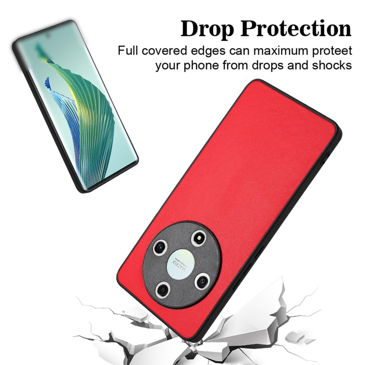 For Honor X9b/Magic6 Lite 5G R20 Leather Pattern Phone Single Case(Red)