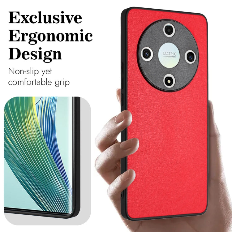 For Honor X9b/Magic6 Lite 5G R20 Leather Pattern Phone Single Case(Red)
