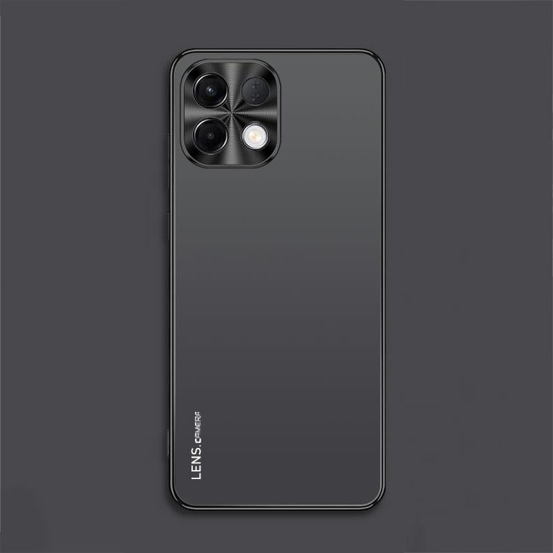 For OPPO K13 / K12s AG Frosted Electroplating Acrylic Phone Case(Black)