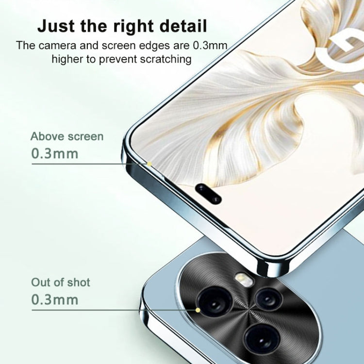 For Honor 90 Lite AG Frosted Electroplating Acrylic Phone Case(Black)