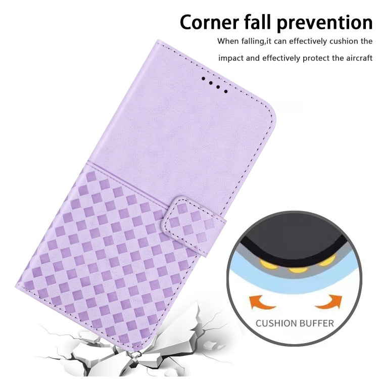 For Samsung Galaxy S24 5G Woven Embossed RFID Blocking Leather Phone Case(Purple)