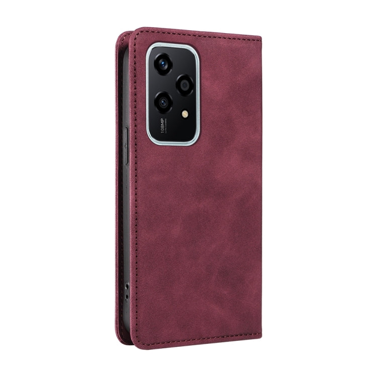 For Honor 200 Lite 5G Global BETOPNICE Suction RFID Anti-theft Leather Phone Case(Wine Red)