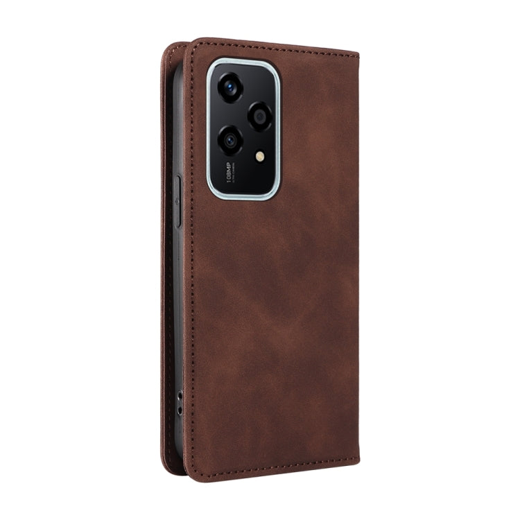 For Honor 200 Lite 5G Global BETOPNICE Suction RFID Anti-theft Leather Phone Case(Brown)