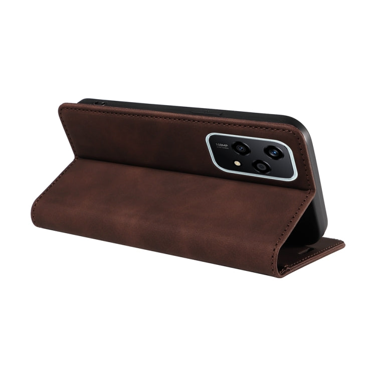 For Honor 200 Lite 5G Global BETOPNICE Suction RFID Anti-theft Leather Phone Case(Brown)