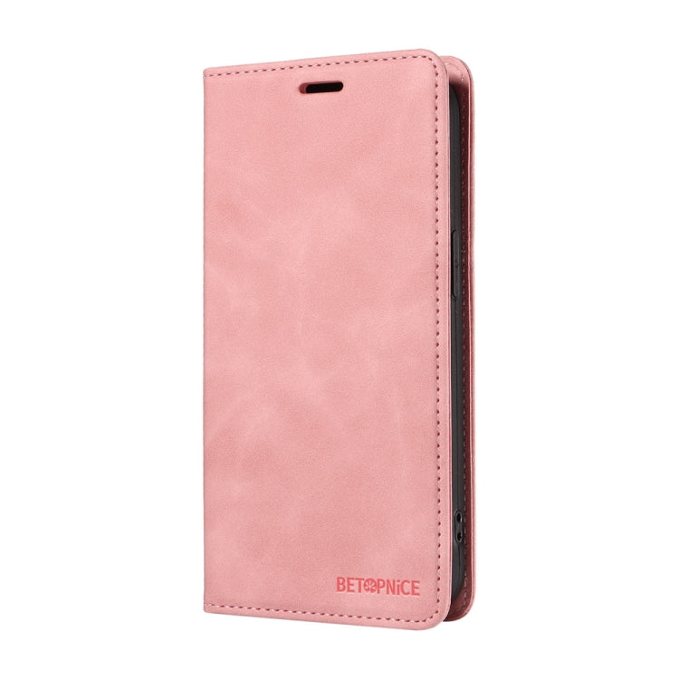 For Honor 200 Lite 5G Global BETOPNICE Suction RFID Anti-theft Leather Phone Case(Pink)