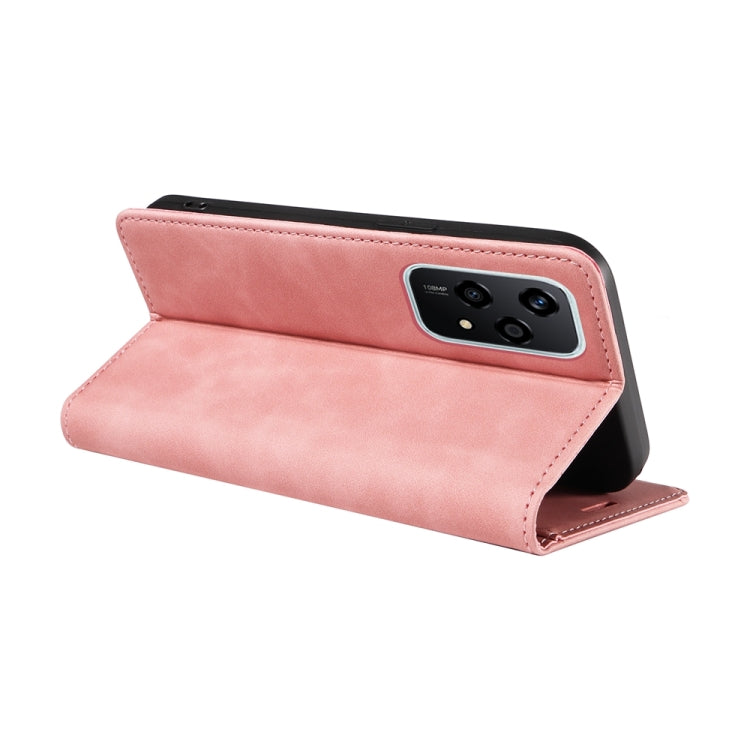 For Honor 200 Lite 5G Global BETOPNICE Suction RFID Anti-theft Leather Phone Case(Pink)