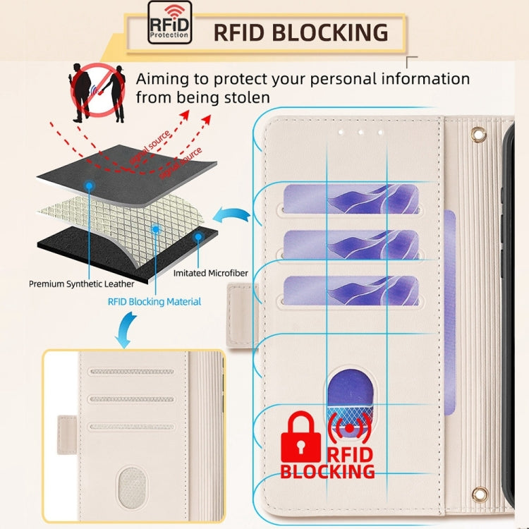 For Honor Magic6 Pro Crossbody Chain Leather Phone Case(White)