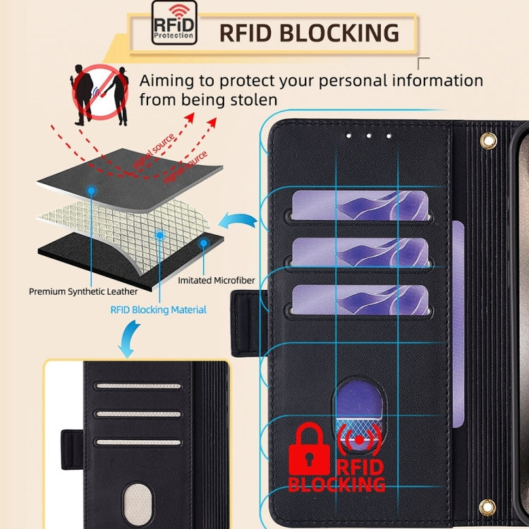 For Honor 90 GT Crossbody Chain Leather Phone Case(Black)