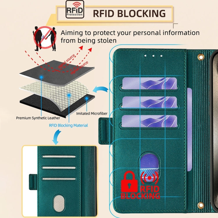 For Honor 90 GT Crossbody Chain Leather Phone Case(Green)