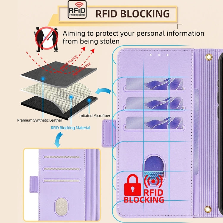 For Honor 90 GT Crossbody Chain Leather Phone Case(Purple)