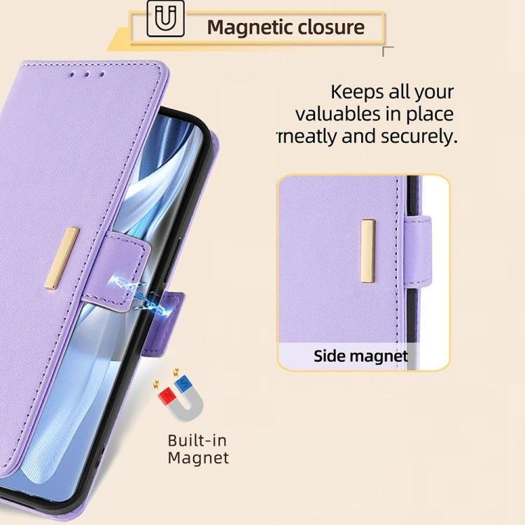 For Honor 90 GT Crossbody Chain Leather Phone Case(Purple)