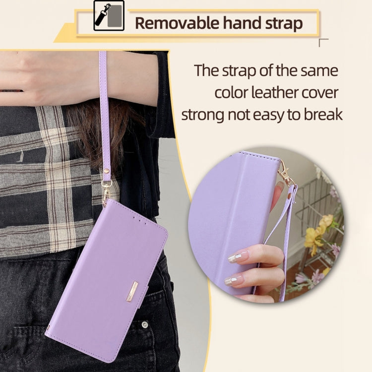 For Honor 90 GT Crossbody Chain Leather Phone Case(Purple)