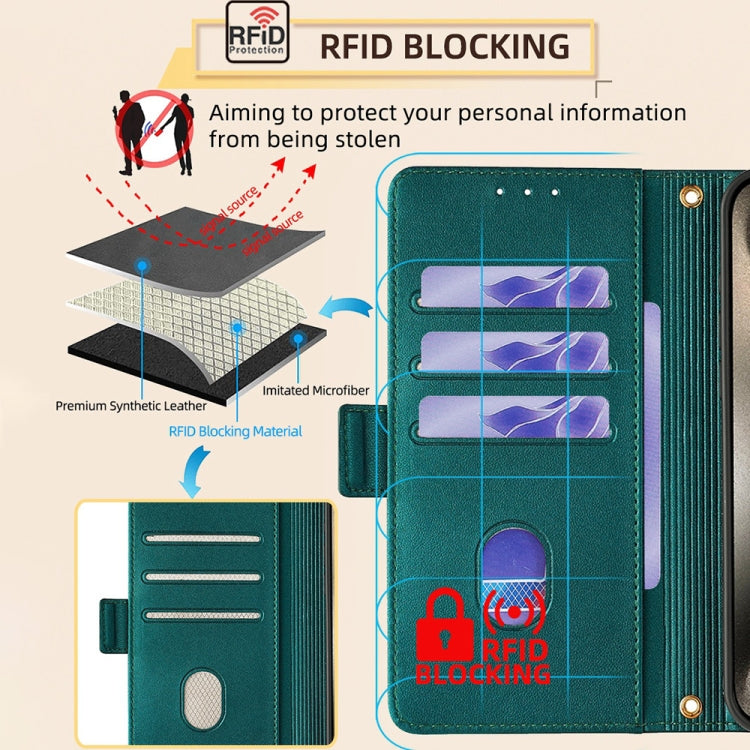 For Honor X8b Crossbody Chain Leather Phone Case(Green)