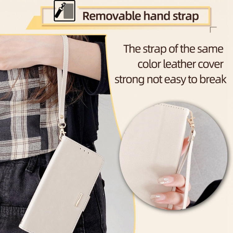 For Honor X8b Crossbody Chain Leather Phone Case(White)