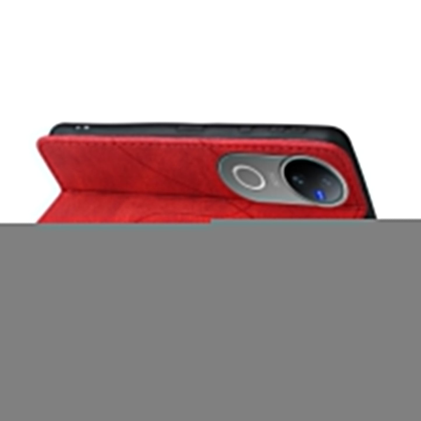 For vivo V50 5G Global Dual-color Splicing Flip Leather Phone Case(Red)
