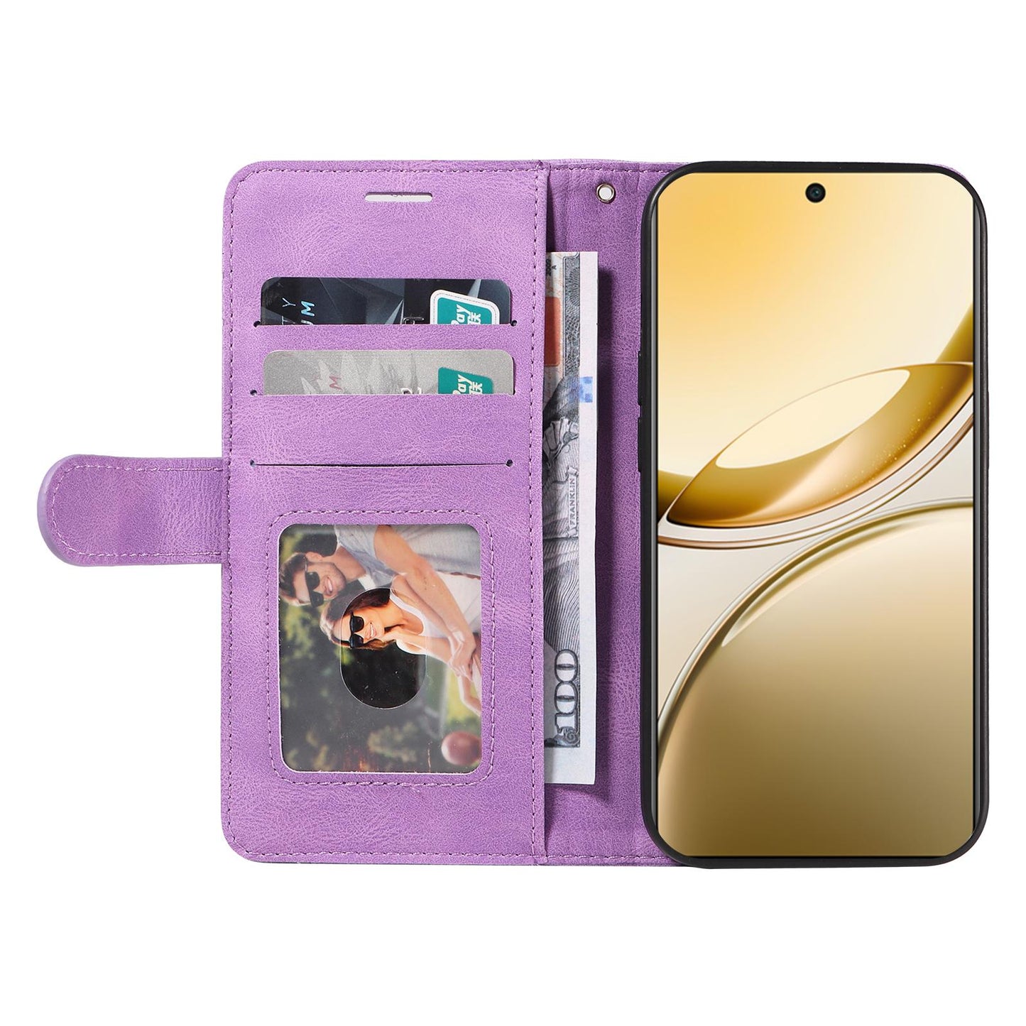 For vivo V50 5G Global Dual-color Splicing Flip Leather Phone Case(Purple)