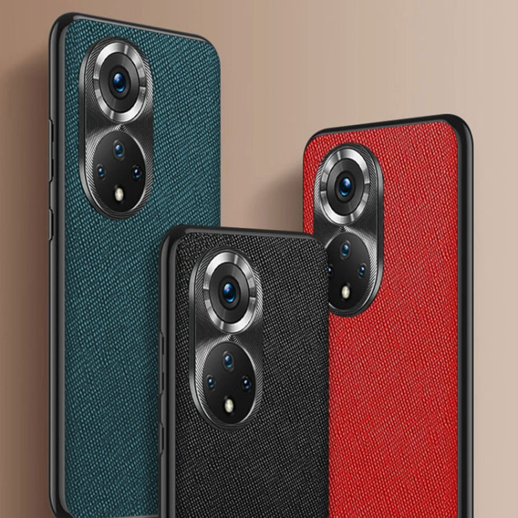 For Honor 70 Pro Cross Texture PU Leather Phone Case(Black)