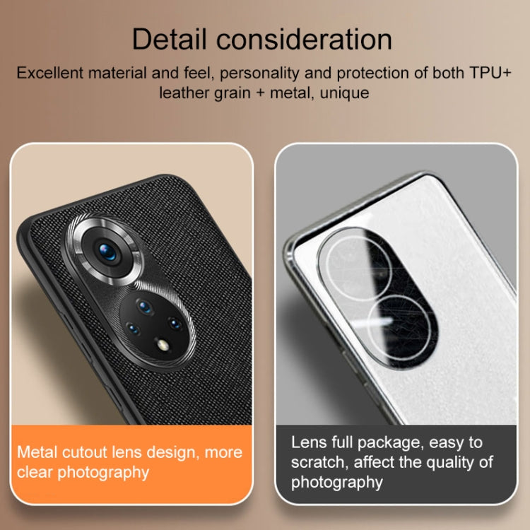 For Honor 70 Pro Cross Texture PU Leather Phone Case(Black)