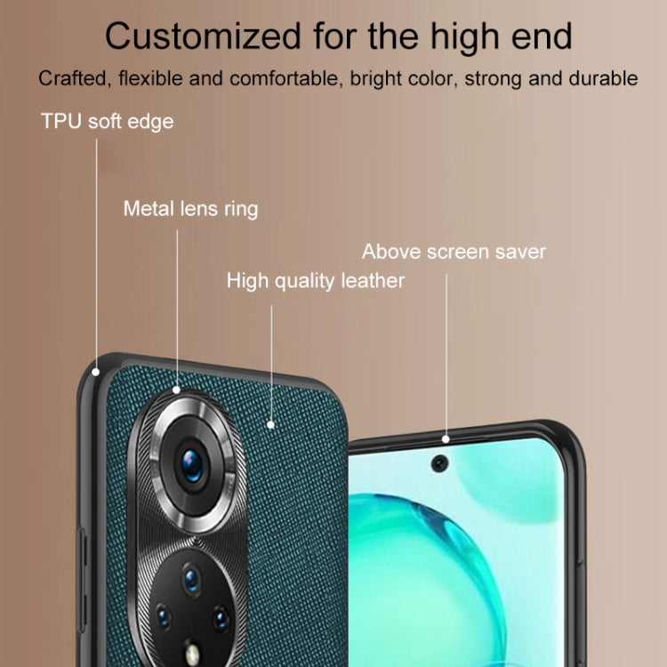 For Honor 70 Pro Cross Texture PU Leather Phone Case(Black)