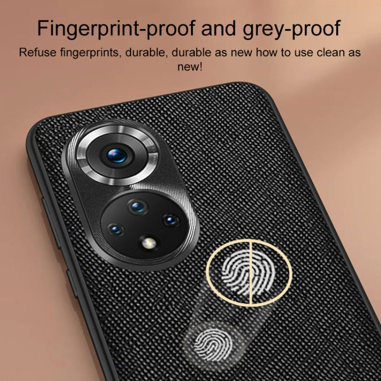 For Honor 70 Pro Cross Texture PU Leather Phone Case(Black)