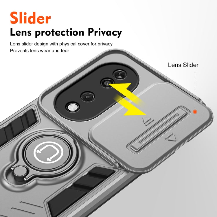 For Honor X7b Camshield Ring Holder Phone Case(Grey)
