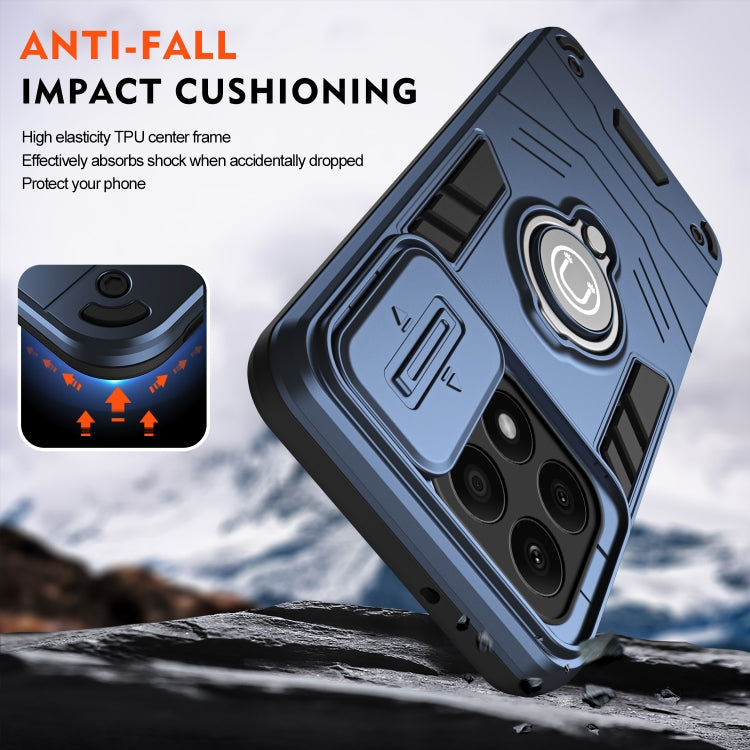 For Honor X8b Camshield Ring Holder Phone Case(Royal Blue)