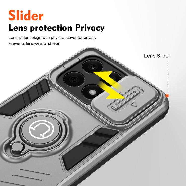 For Honor X8b Camshield Ring Holder Phone Case(Grey)