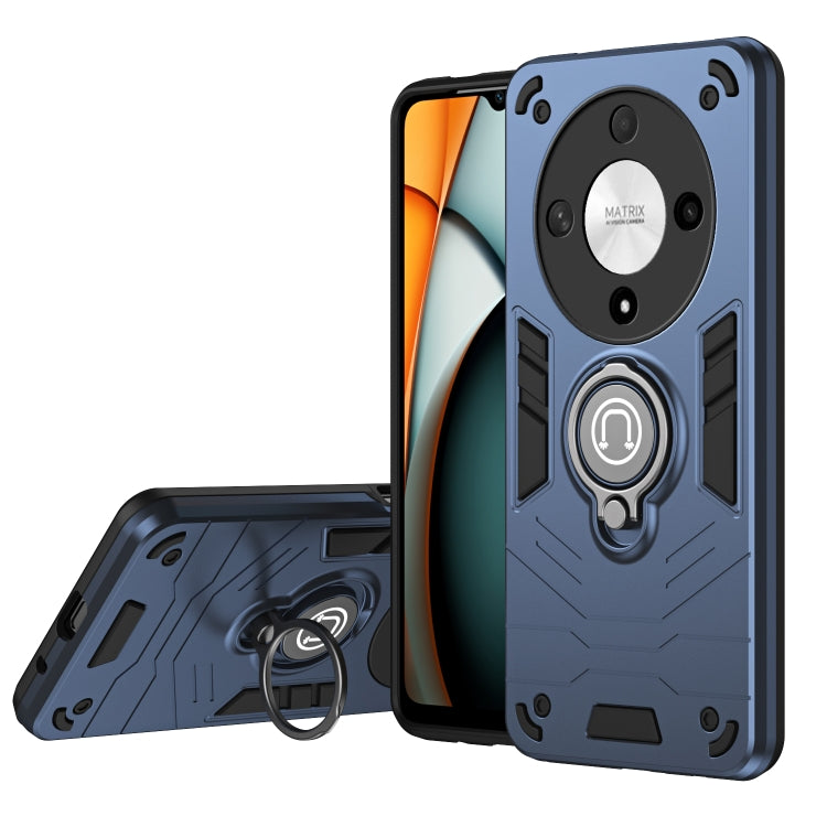 For Honor X9b Camshield Ring Holder Phone Case(Royal Blue)