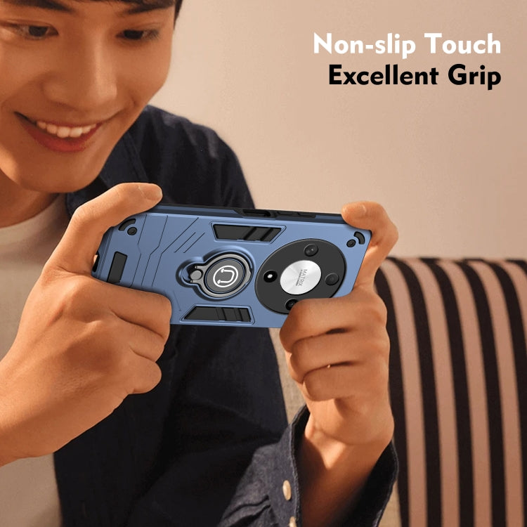 For Honor X9b Camshield Ring Holder Phone Case(Royal Blue)