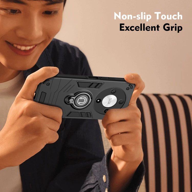 For Honor X9b Camshield Ring Holder Phone Case(Black)