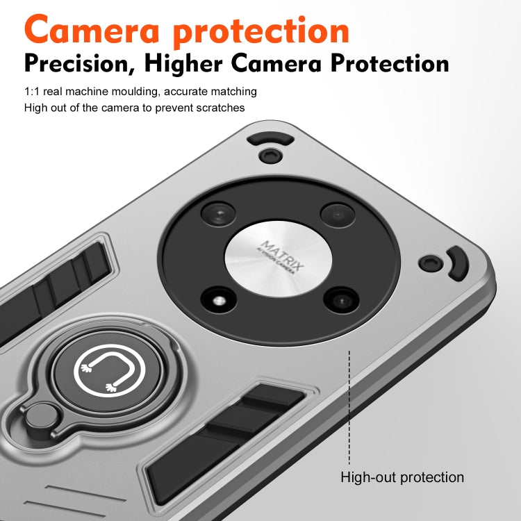 For Honor X9b Camshield Ring Holder Phone Case(Grey)