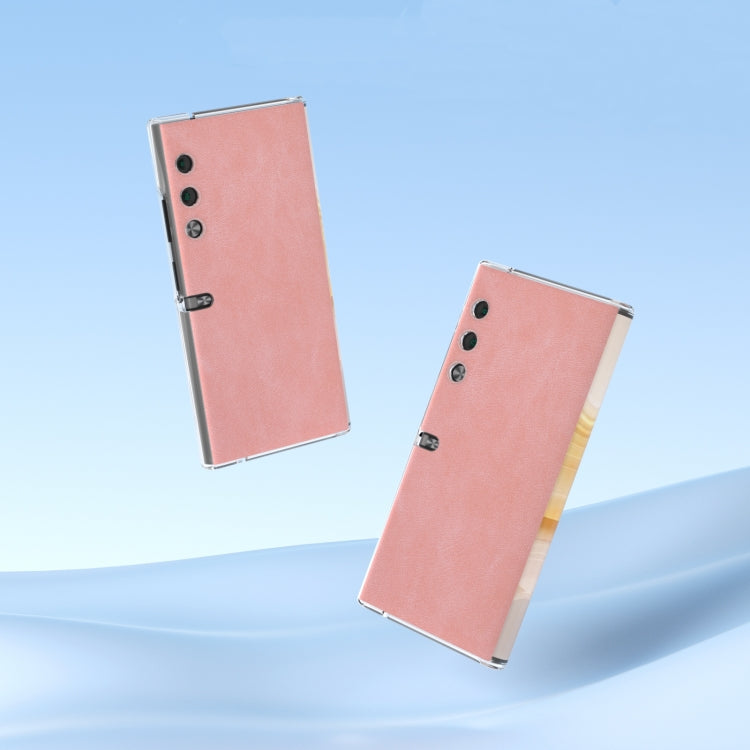 For Honor V Purse PU Leather Transparent Edge Phone Case(Pink)